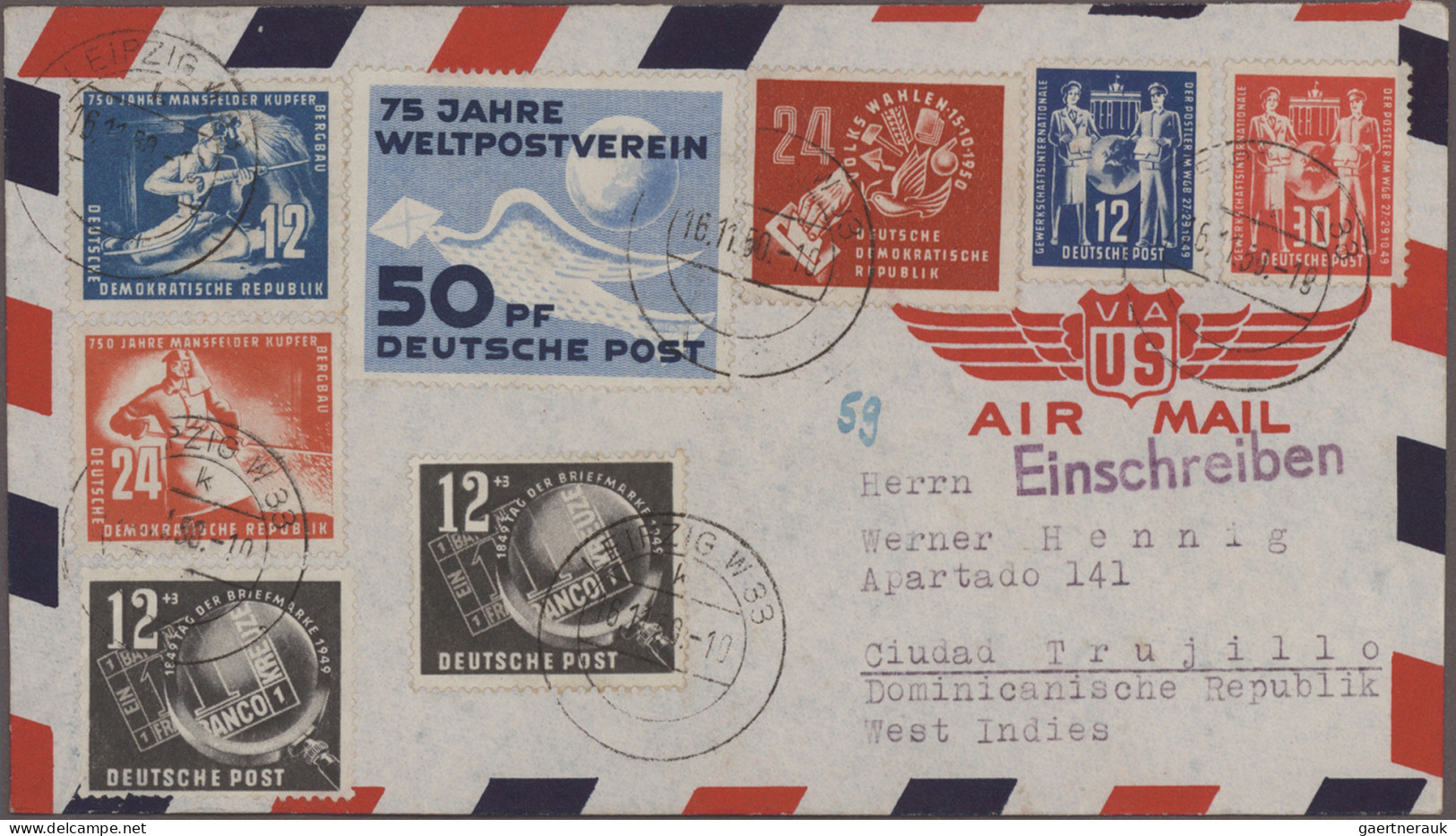 Sowjetische Zone Und DDR: 1945/1970, Nette Partie Von 33 Belegen, Dabei SBZ-MVP, - Collections