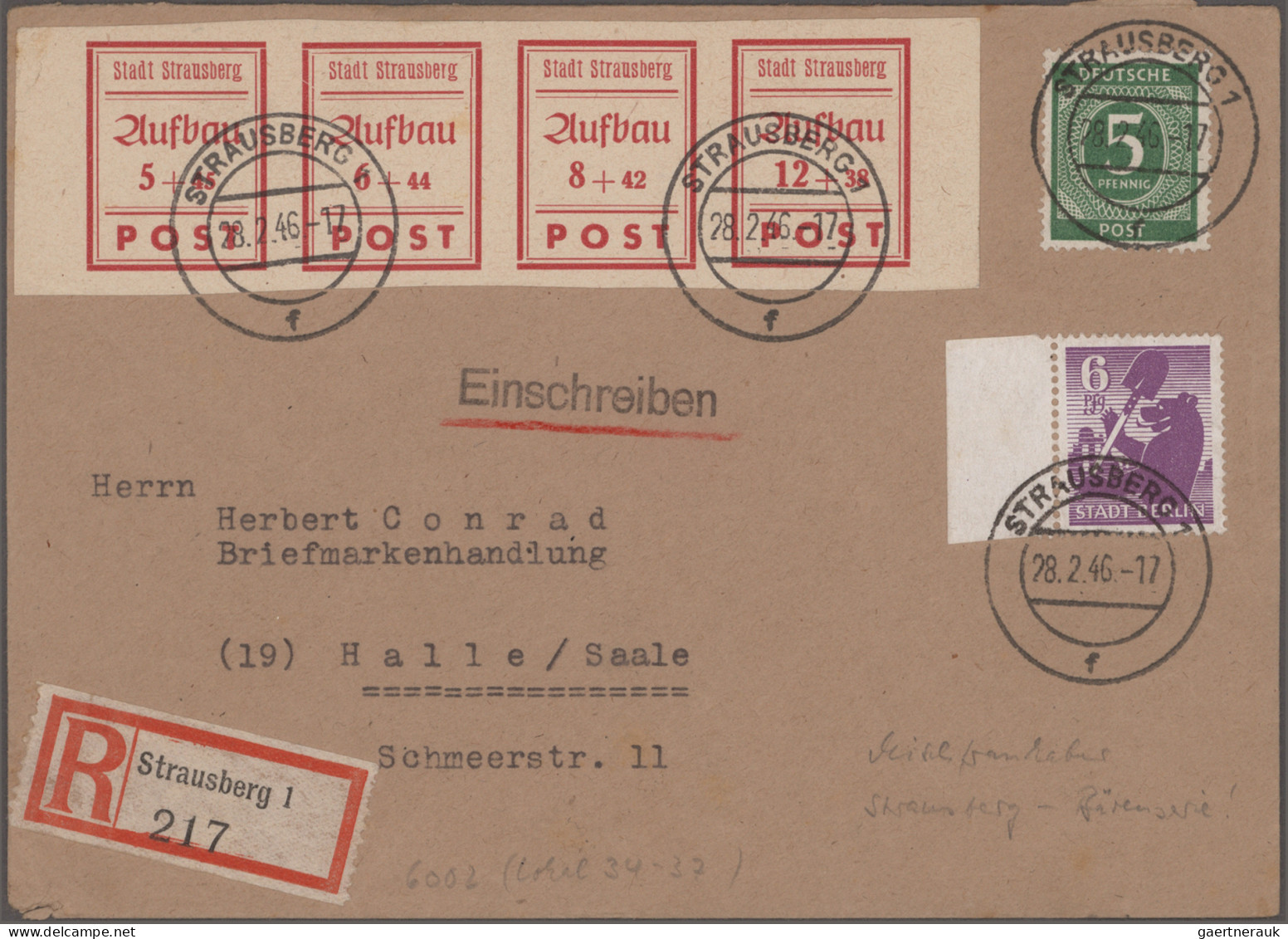 Sowjetische Zone Und DDR: 1945/1990, Vielseitige Partie Von Ca. 305 Briefen Und - Collezioni