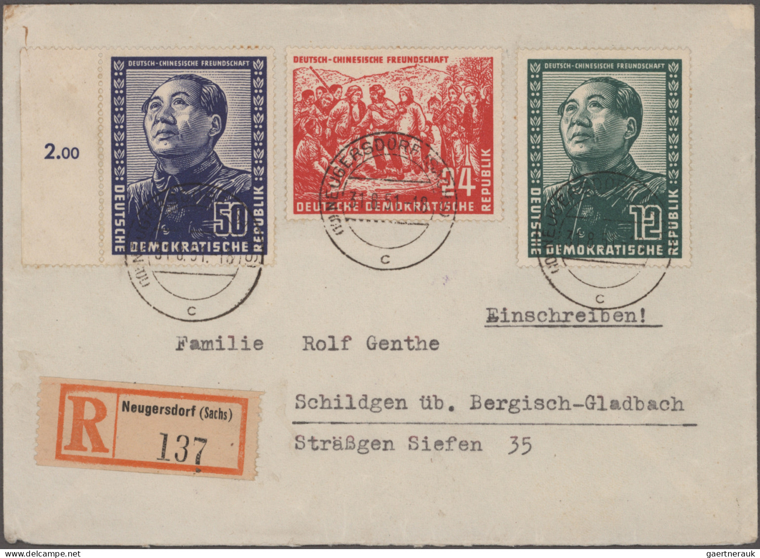 Sowjetische Zone Und DDR: 1945/1990, Vielseitige Partie Von Ca. 305 Briefen Und - Colecciones