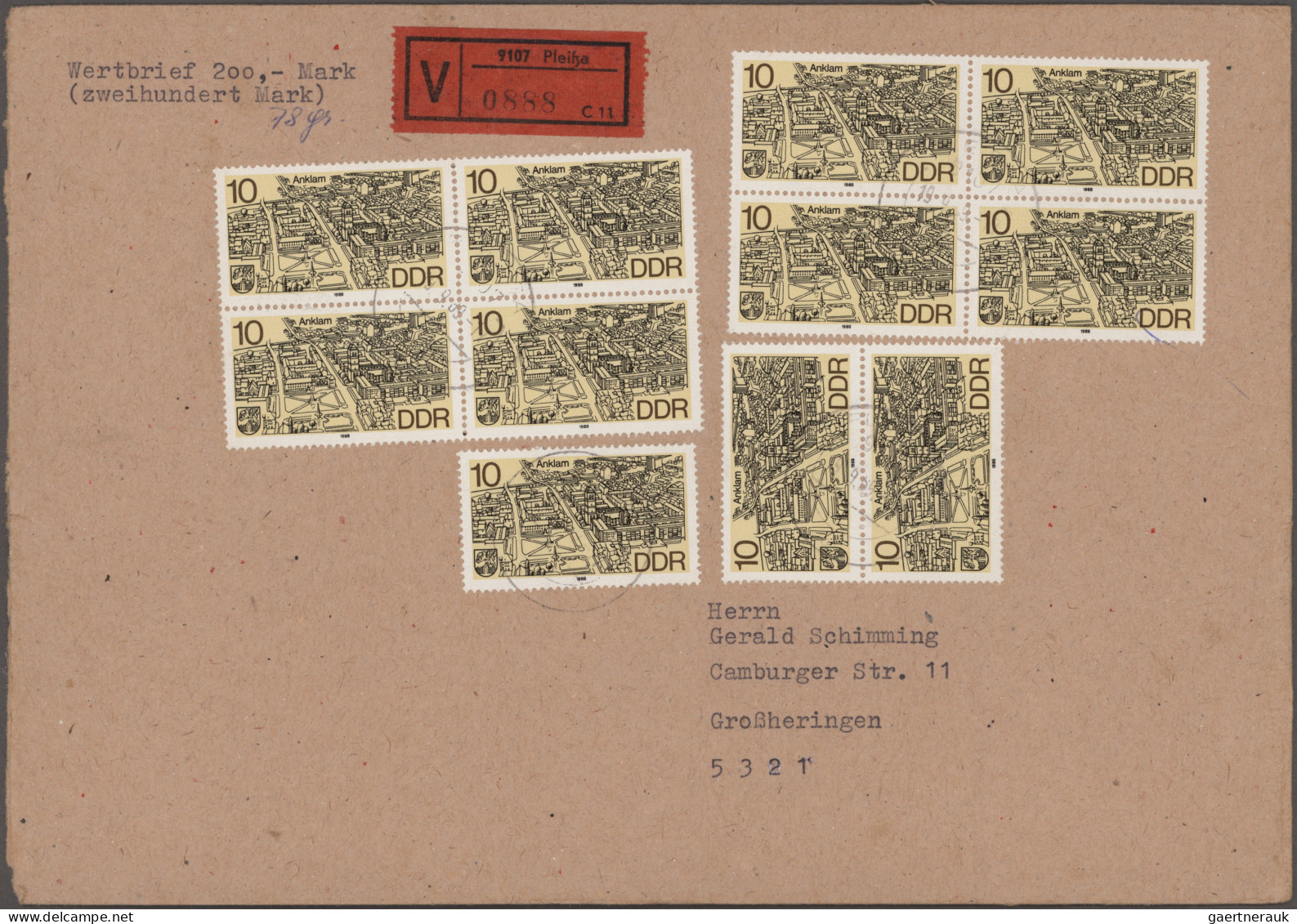 Sowjetische Zone und DDR: 1946/1989, vielseitige Partie von ca. 73 Briefen und K