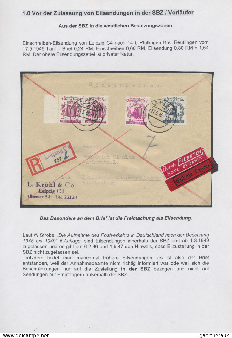 Sowjetische Zone Und DDR: 1946/1990, Ausstellungssammlung "Eilsendungen In Der S - Collezioni