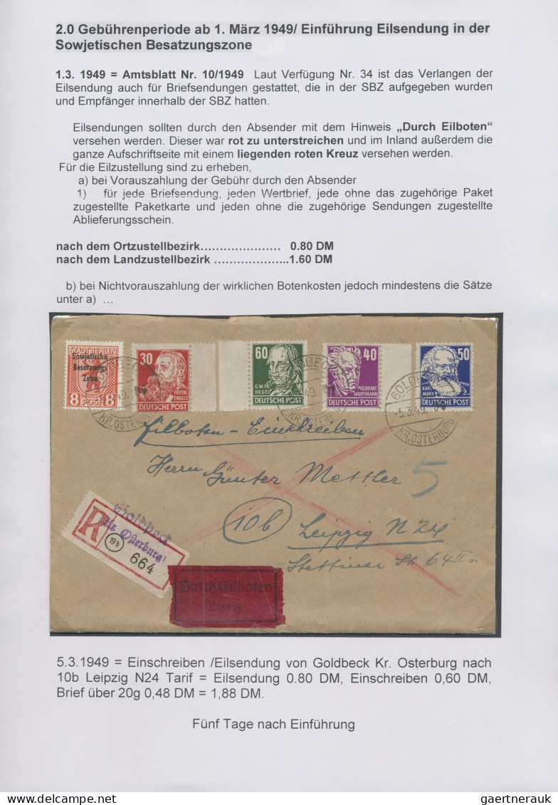 Sowjetische Zone Und DDR: 1946/1990, Ausstellungssammlung "Eilsendungen In Der S - Collections