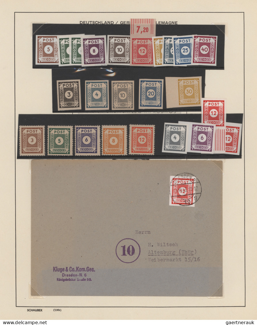 Sowjetische Zone: 1945/1949, Gemischte Sammlung Mit Block 3 A + B, 4 Und 5, Dabe - Sonstige & Ohne Zuordnung