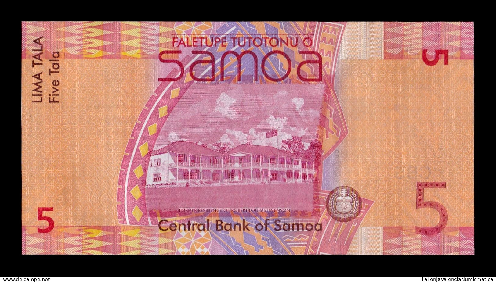 Samoa 5 Tala 2017 Pick 38c Sc Unc - Samoa