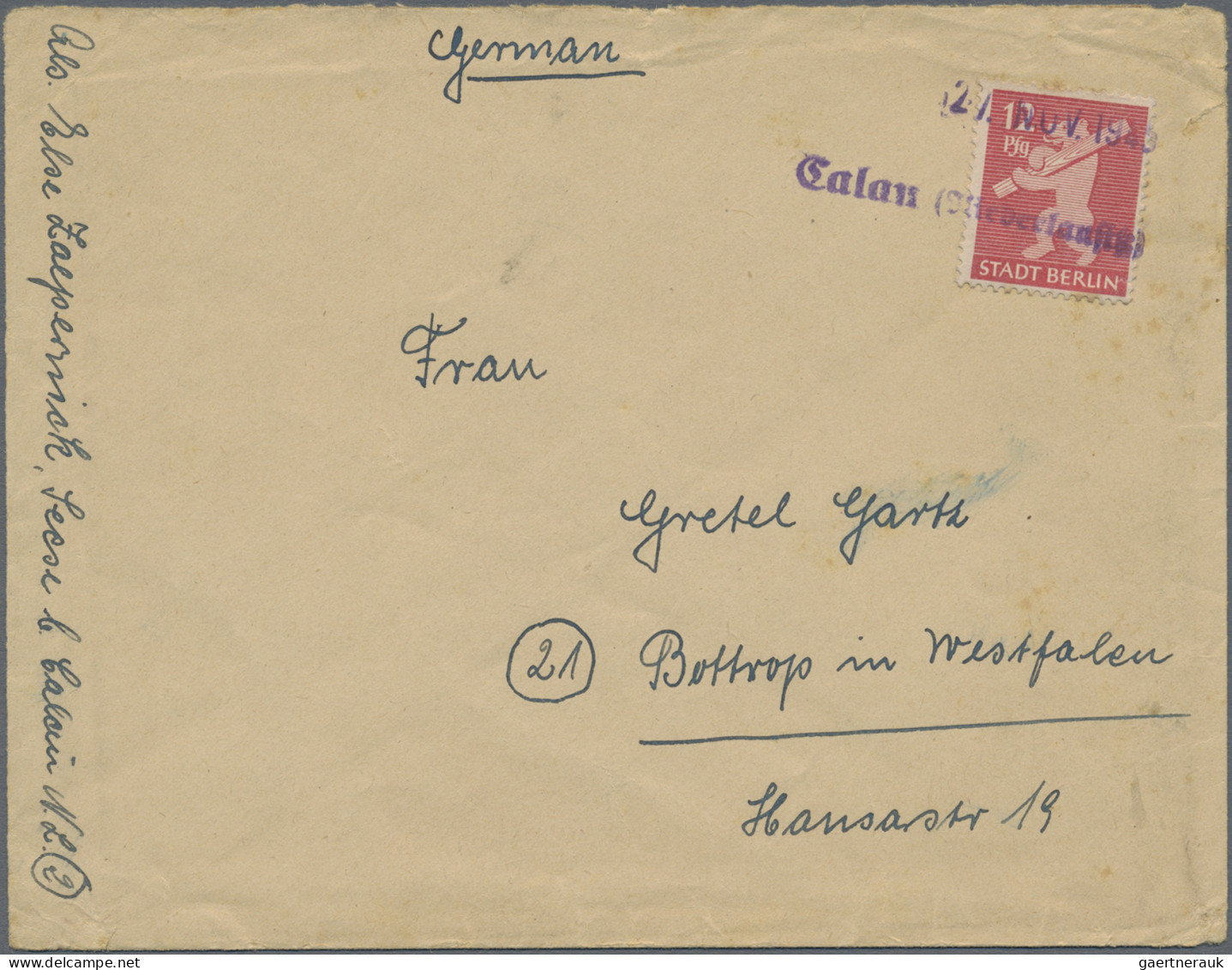 Sowjetische Zone: 1945/1949, Partie Von 13 Belegen, Dabei Vier Notstempel "Weißw - Sonstige & Ohne Zuordnung