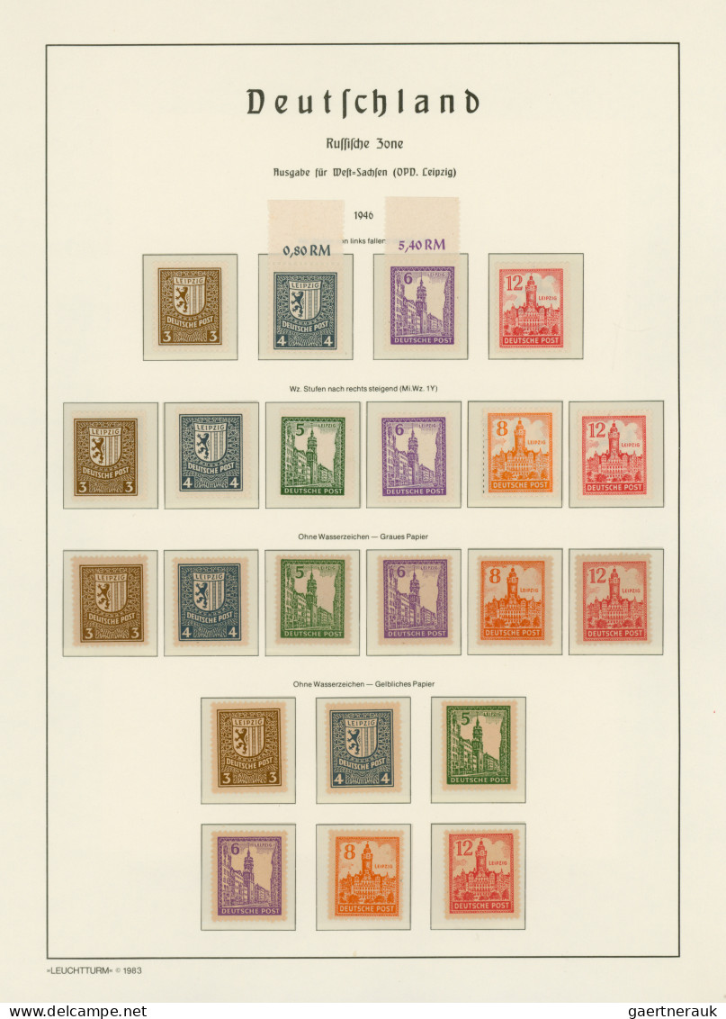 Sowjetische Zone: 1945/1949, Postfrische/ Ungebrauchte Sammlung Mit Belegen Auf - Autres & Non Classés
