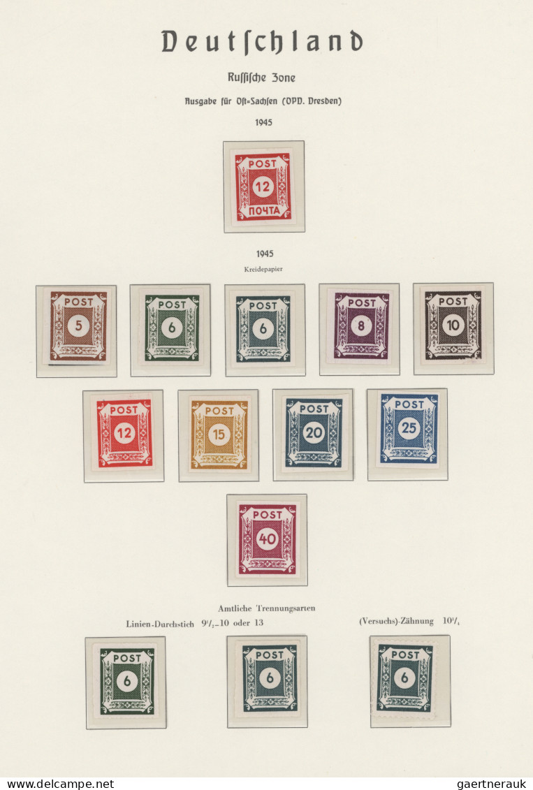 Sowjetische Zone: 1945/1949, Zumeist Postfrische Sammlung (einiges NG), In Den H - Sonstige & Ohne Zuordnung