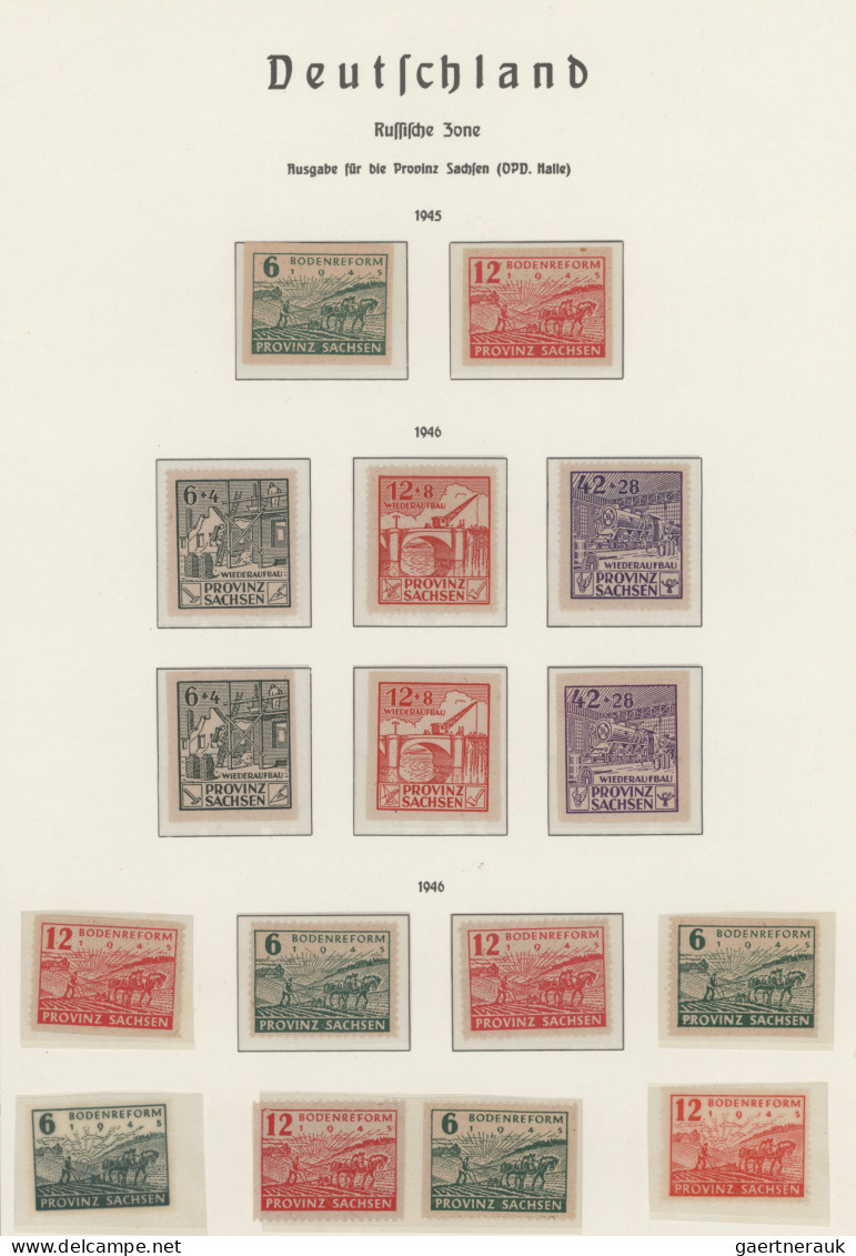 Sowjetische Zone: 1945/1949, Zumeist Postfrische Sammlung (einiges NG), In Den H - Sonstige & Ohne Zuordnung