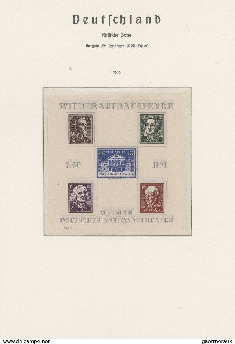 Sowjetische Zone: 1945/1949, Zumeist Postfrische Sammlung (einiges NG), In Den H - Autres & Non Classés