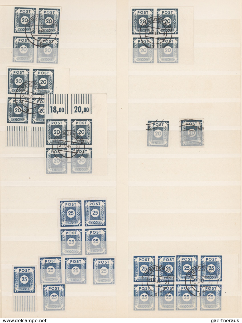 Sowjetische Zone - Ost-Sachsen: 1945/1946, Ziffernserie, Reichhaltiger, Fast Nur - Andere & Zonder Classificatie
