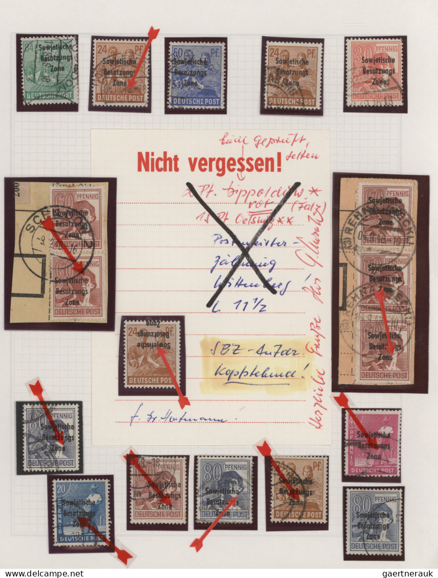 Sowjetische Zone - Allgemeine Ausgaben: 1948, Nette Kleine Sammlung Von Ca. 360 - Altri & Non Classificati