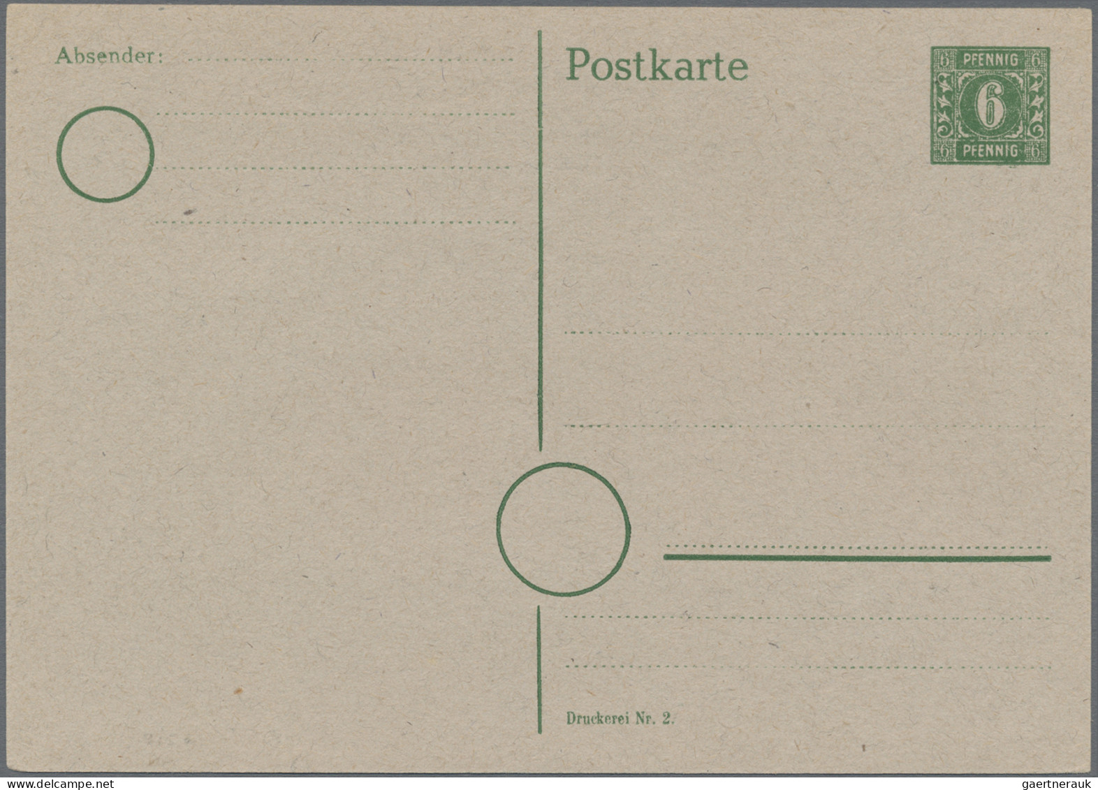 Sowjetische Zone - Ganzsachen: 1945/1946, Ausgabe Für MVP (OPD Schwerin), Sammlu - Other & Unclassified