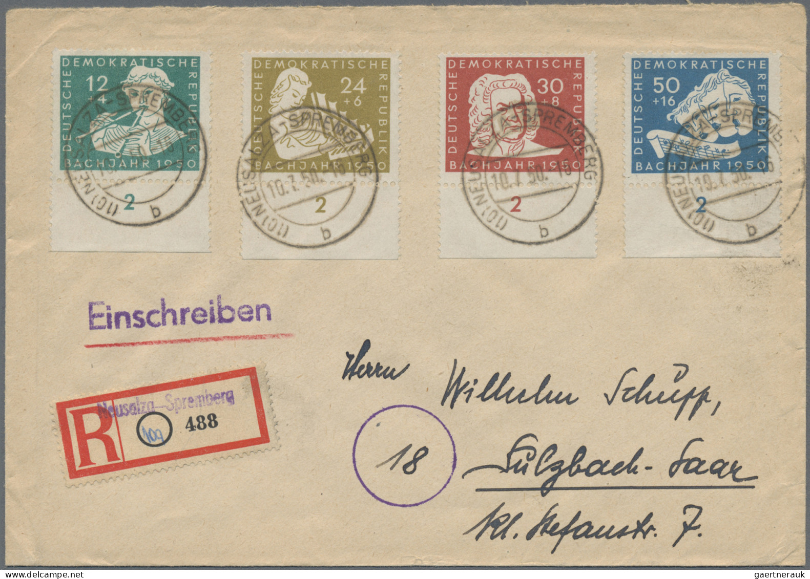 DDR: 1949/1959 (ca.), Schöne Partie Von Belegen Der Ersten Ausgaben Mit Zahlreic - Colecciones