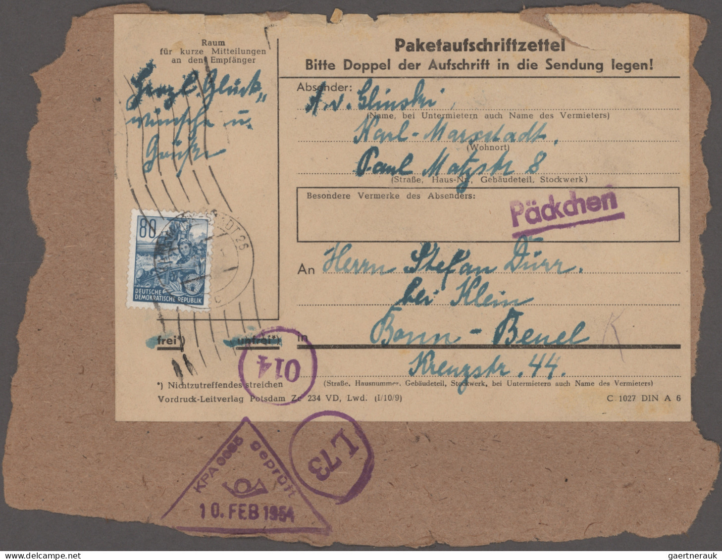 DDR: 1949/1961, Vielseitiger Posten Von Ca. 380 Briefen Und Karten Aus Alter Fam - Sammlungen