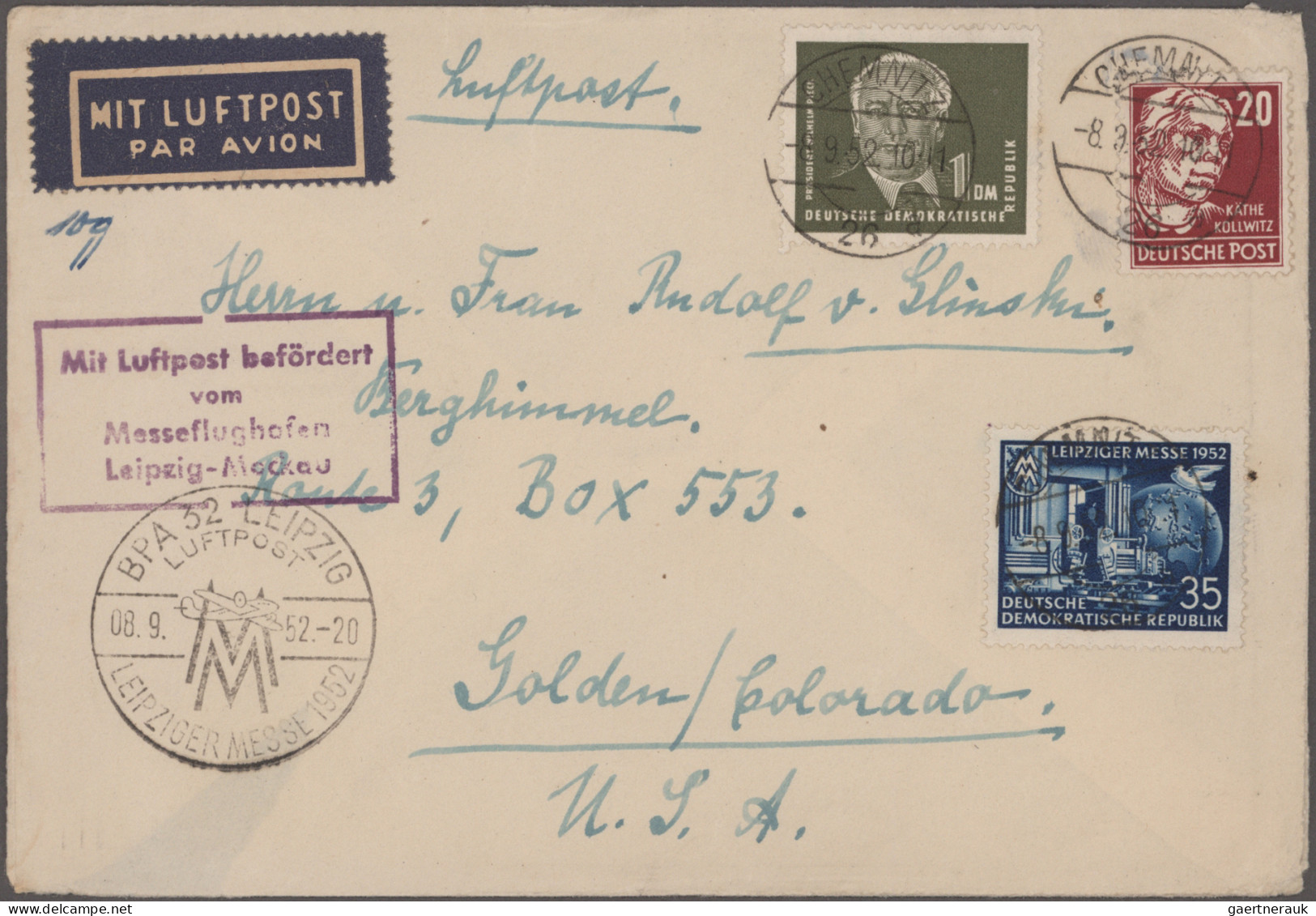 DDR: 1949/1961, Vielseitiger Posten Von Ca. 380 Briefen Und Karten Aus Alter Fam - Collections