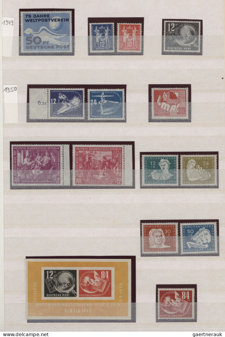 DDR: 1949/1964, In Den Hauptnummern Scheinbar Komplette Postfrische Sammlung (oh - Colecciones