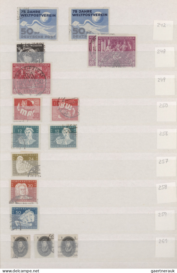 DDR: 1949/1990, Umfangreicher Bestand In 17 Alben Plus Weiteres Loses Material, - Collections