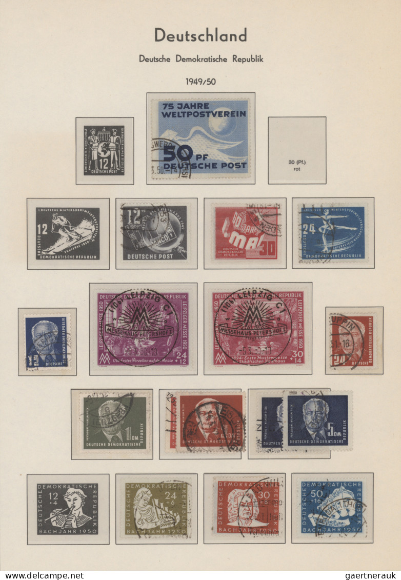 DDR: 1949/1990, umfangreicher Bestand in 17 Alben plus weiteres loses Material,