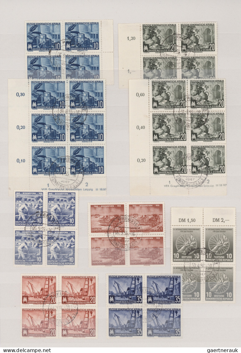 DDR: 1950/1957, Außergewöhnliche Sammlung Von Ca. 104 Gestempelten Einheiten (4e - Collections