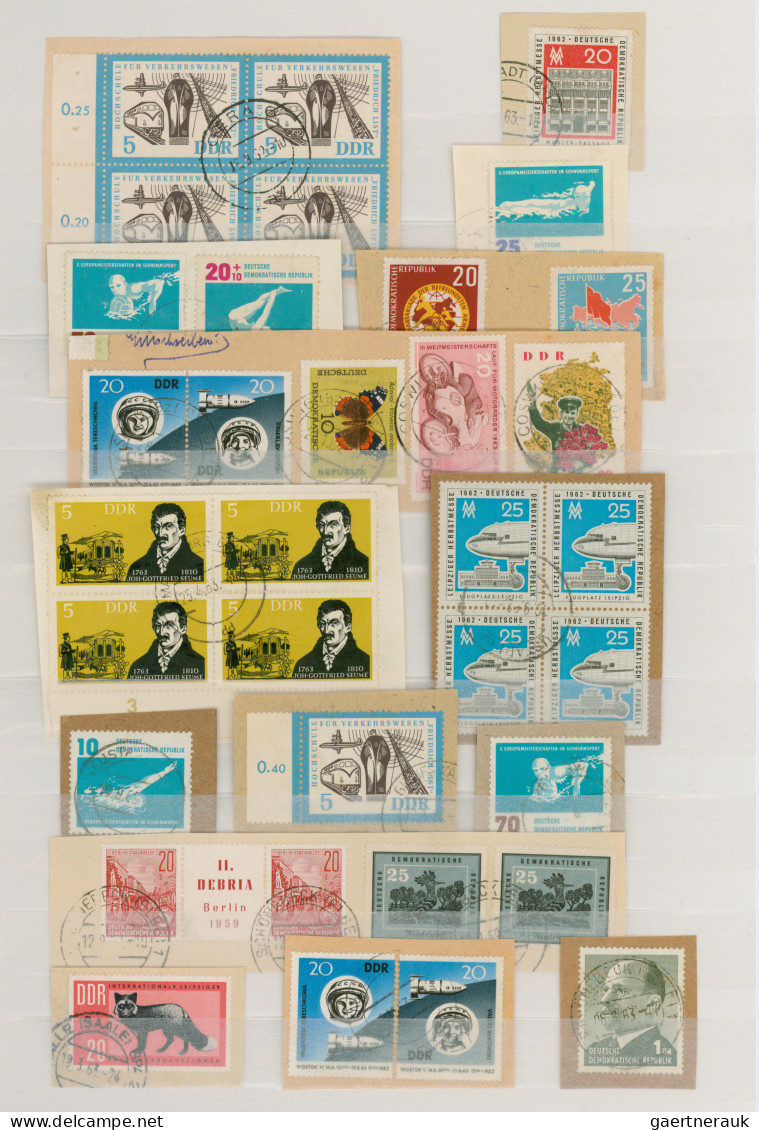 DDR: 1950/1963, Sammlungspartie Von Ca. 650 Marken Fast Ausschließlich Auf Brief - Collezioni