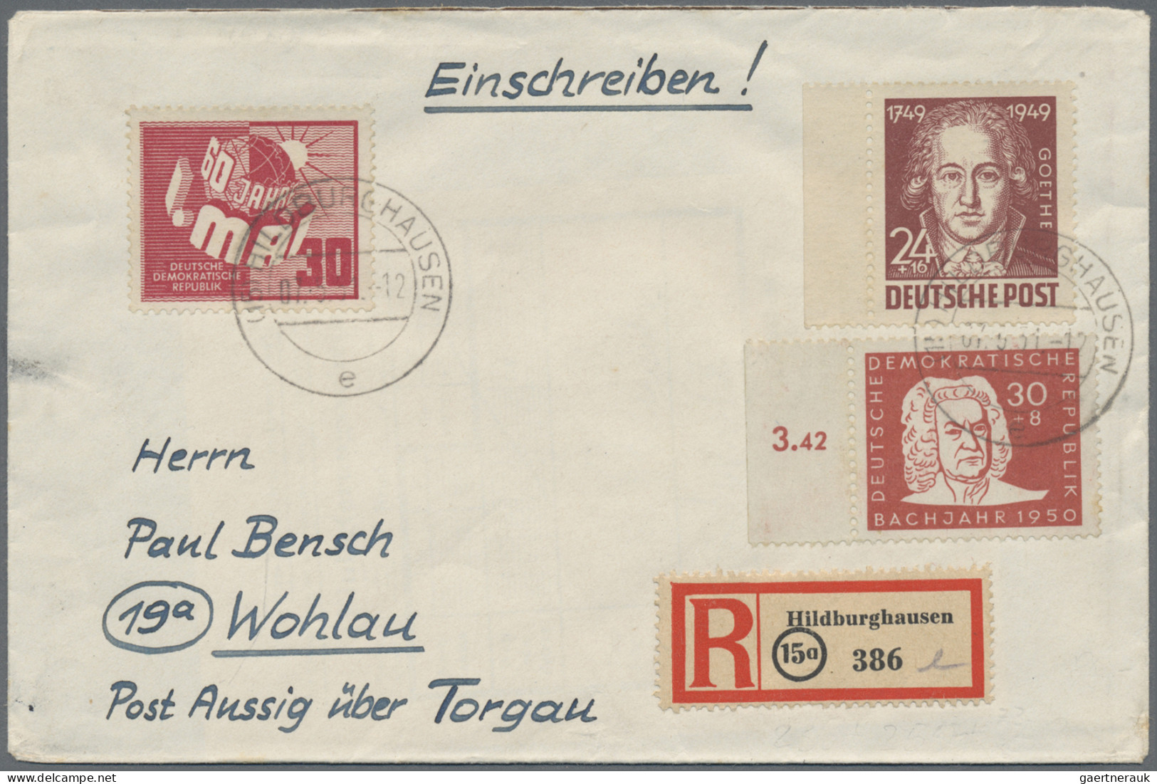 DDR: 1950/1964, Partie Von 27 Briefen Und Karten Mit Interessanten Frankaturen D - Sammlungen