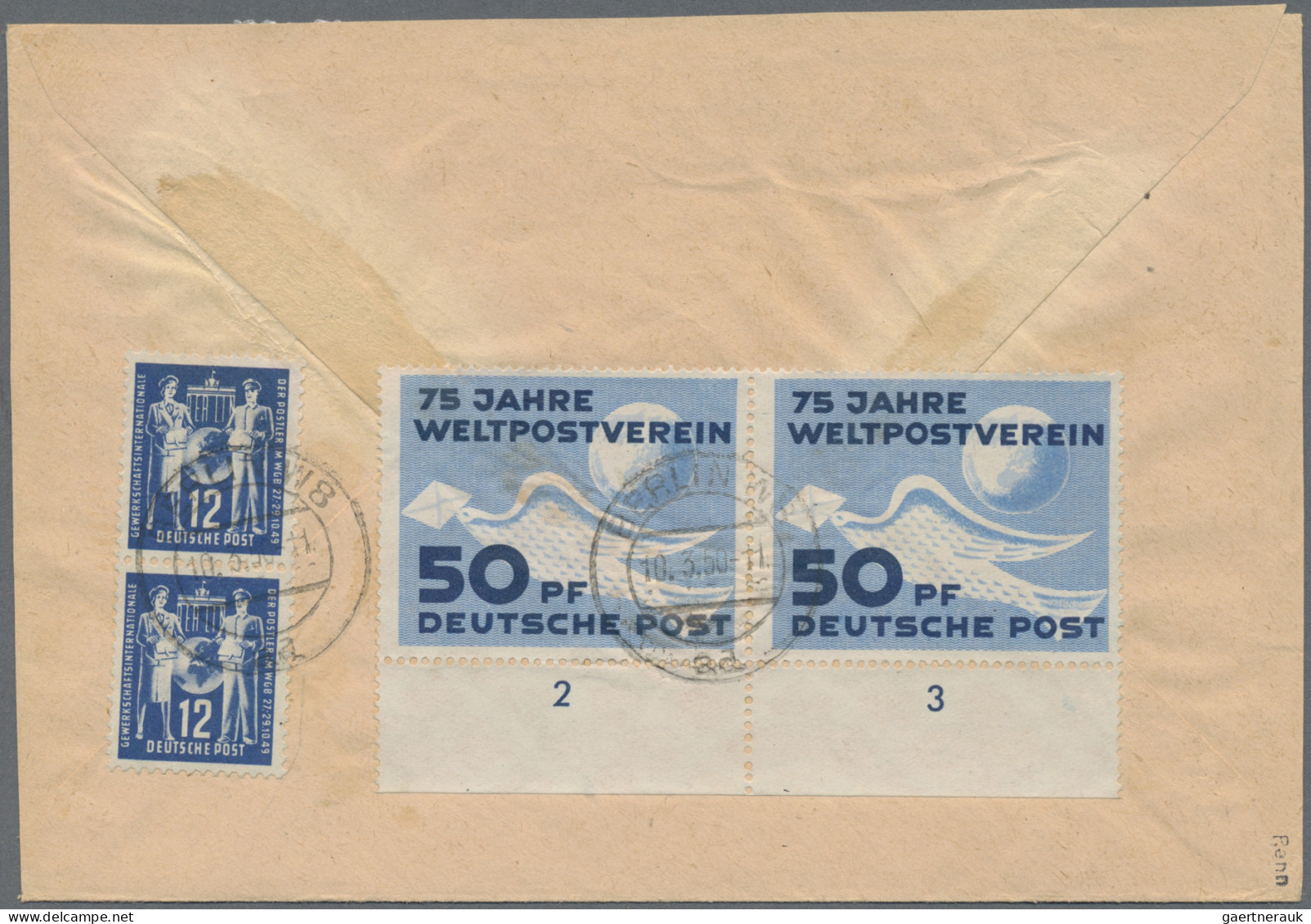 DDR: 1950/1970, Partie von 41 Briefen und Karten mit interessanten Frankaturen d