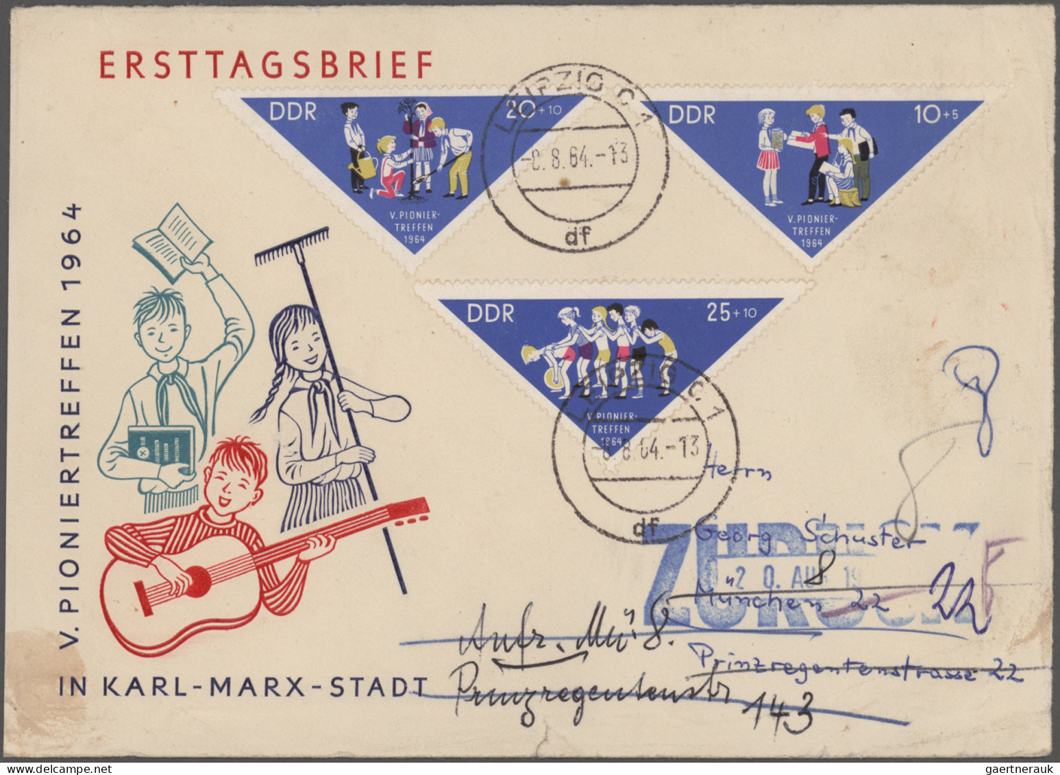 DDR: 1950/1970, schöner Sammlungsposten mit ca. 327 Belegen, alles in netter Vie