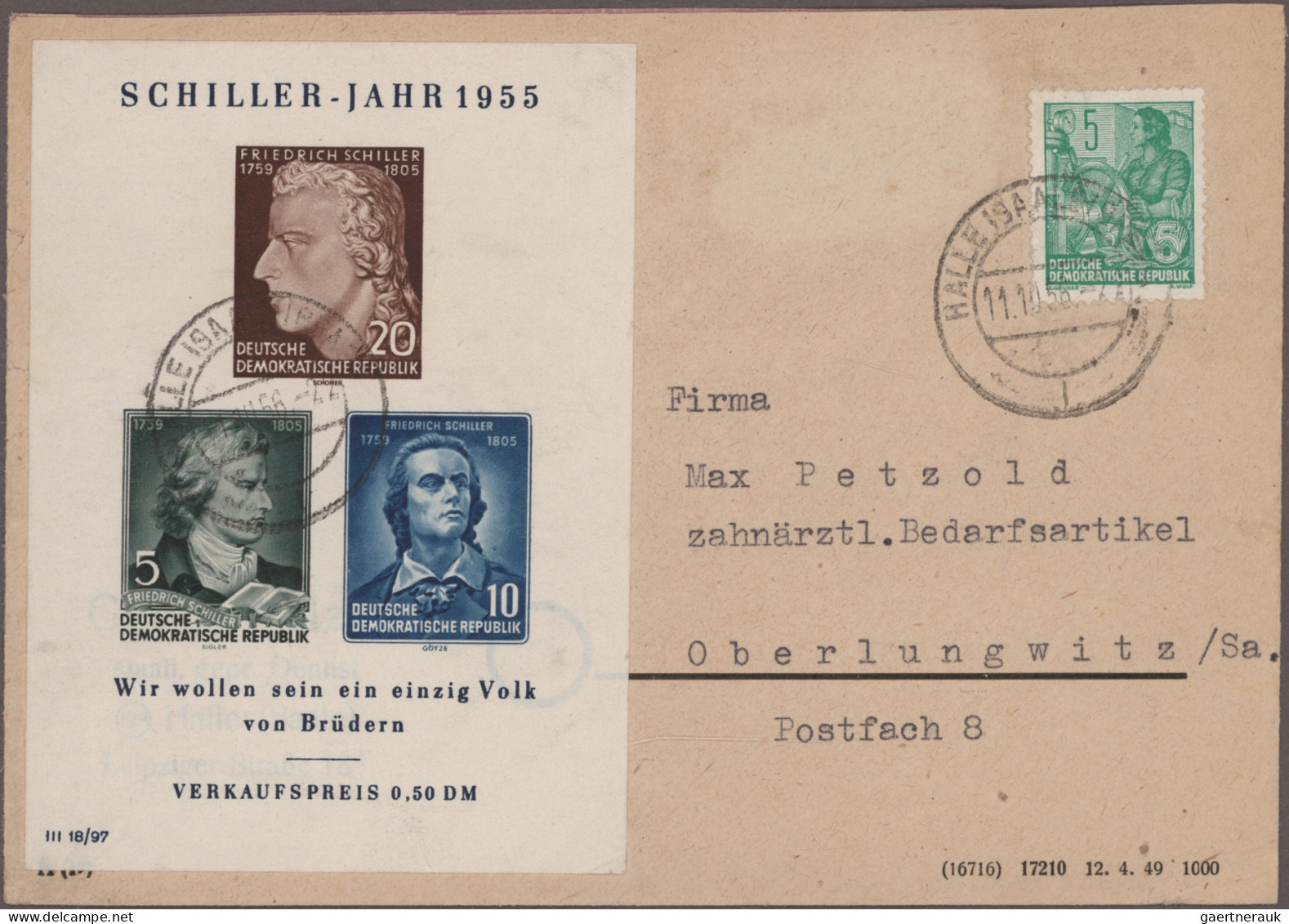 DDR: 1952/1989, Bestand Mit Einigen Hundert Briefen Und Karten, Dabei FDCs, ZKD- - Collections