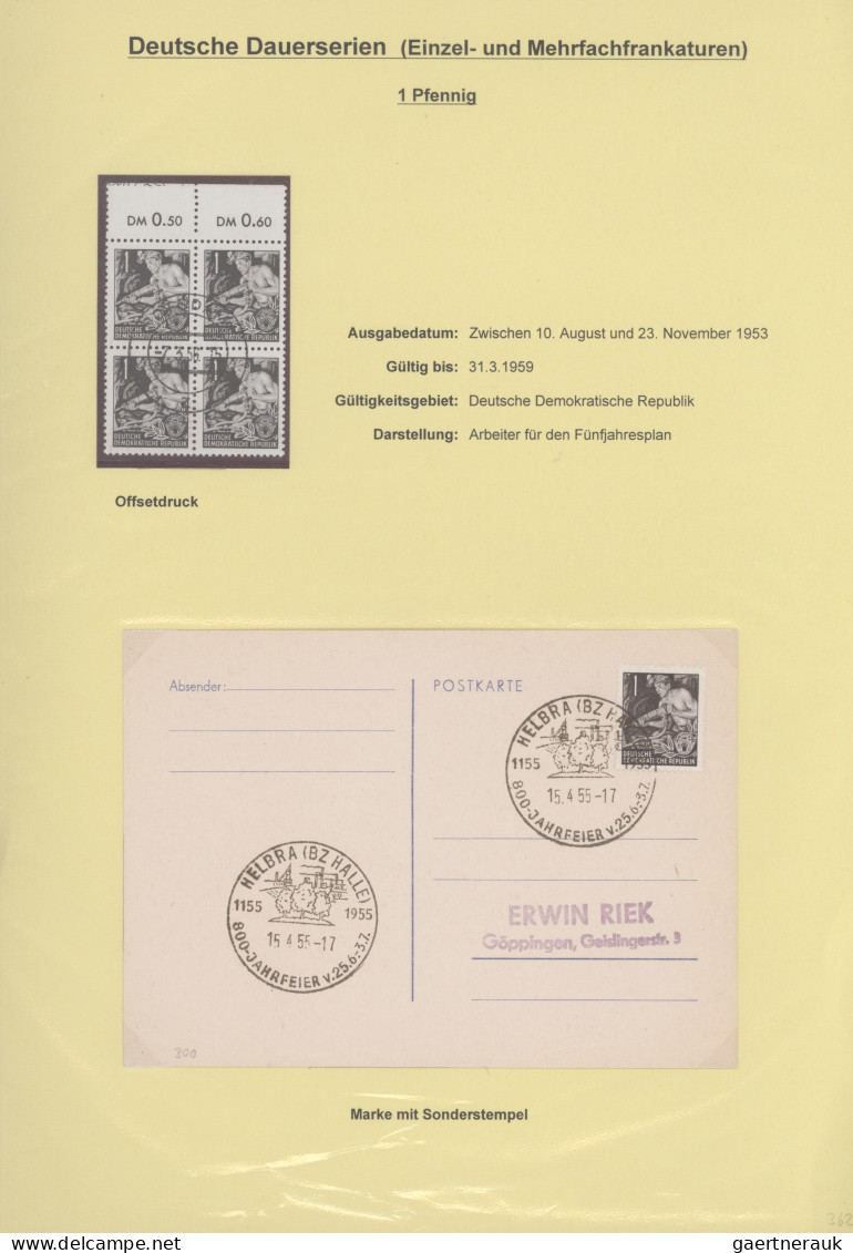 DDR: 1953/1962, Fünfjahresplan I-VIII, Spezialsammlung Mit Marken Und über 180 B - Collections