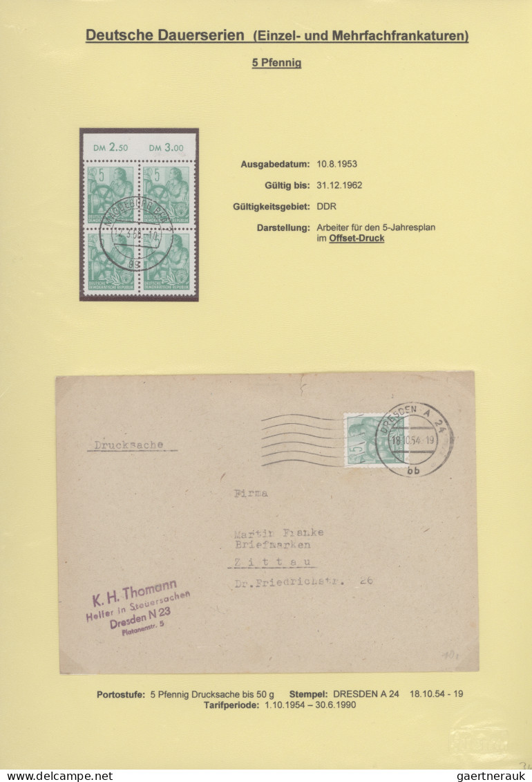 DDR: 1953/1962, Fünfjahresplan I-VIII, Spezialsammlung Mit Marken Und über 180 B - Verzamelingen