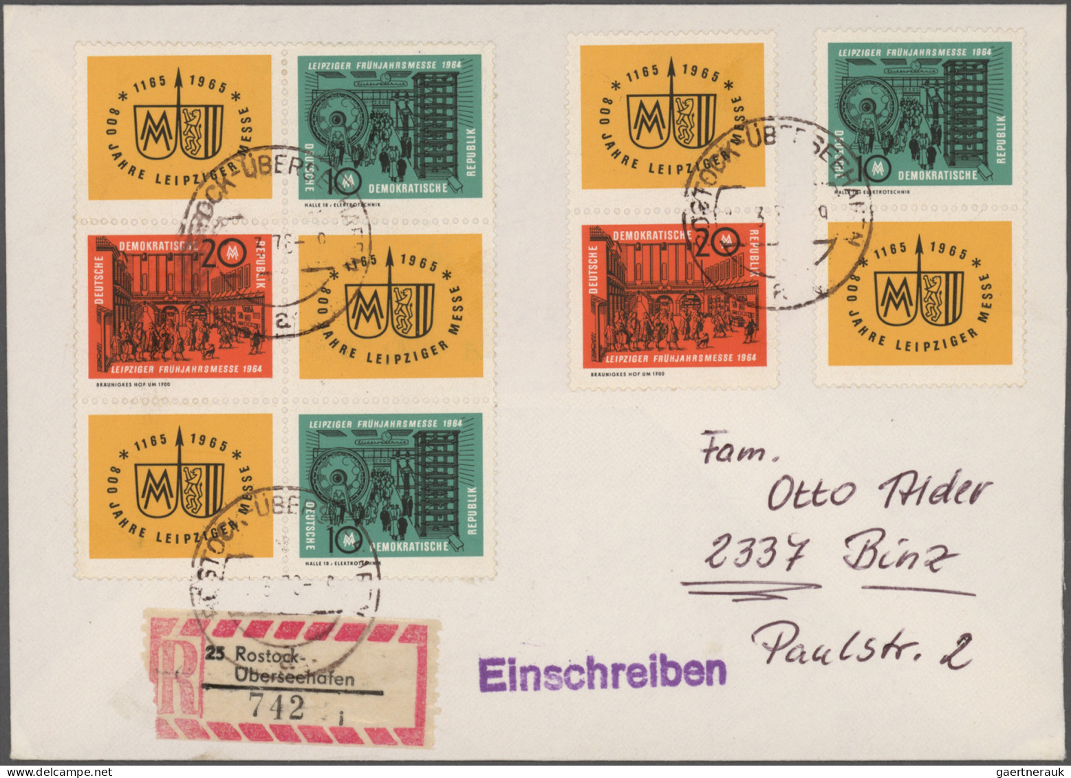 DDR - Zusammendrucke: 1959/1990, außergewöhnliche Sammlung von ca. 518 Briefen m