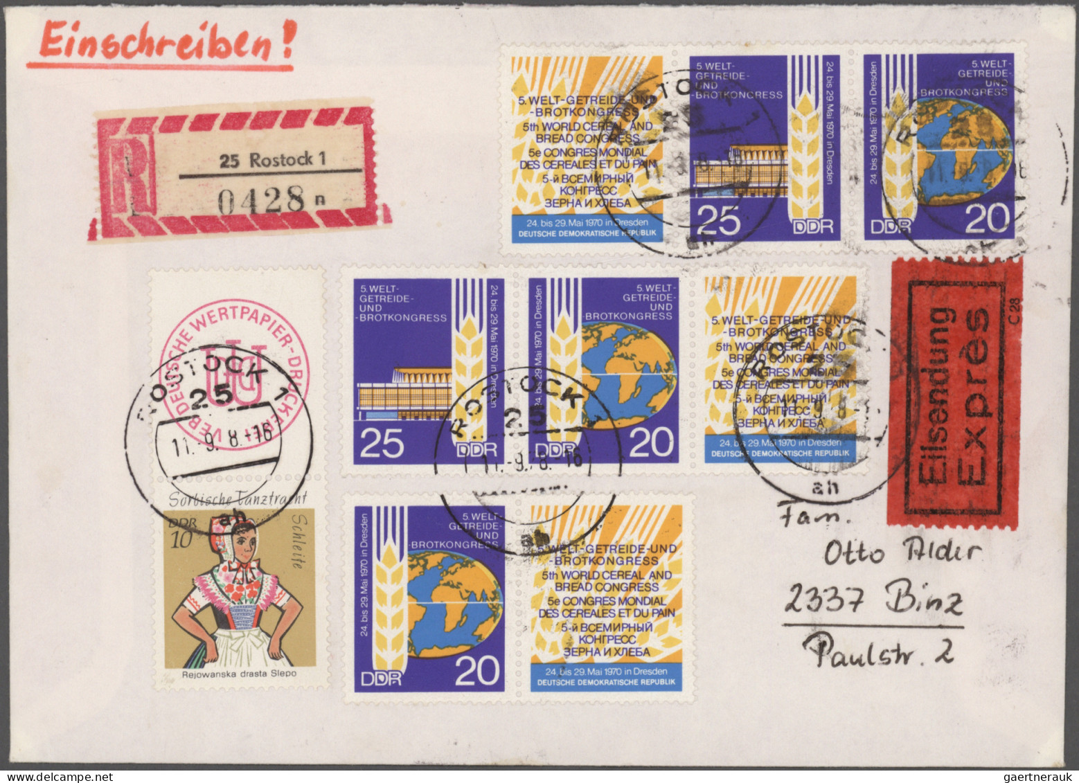 DDR - Zusammendrucke: 1959/1990, außergewöhnliche Sammlung von ca. 518 Briefen m