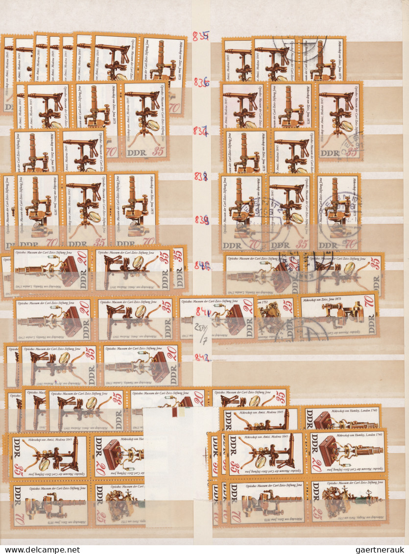 DDR - Zusammendrucke: 1974/1985, Reichhaltiger, Meist Dicht Gesteckter Lagerpost - Zusammendrucke