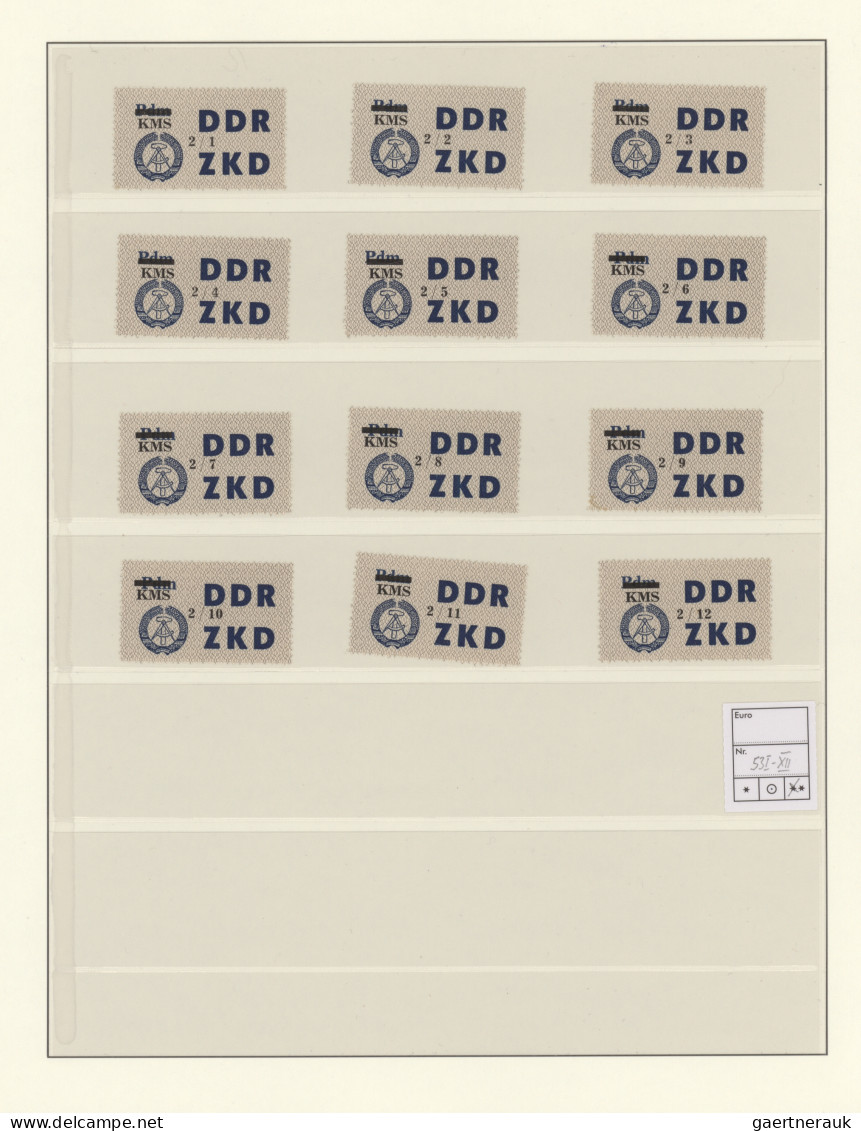 DDR - Dienstmarken: 1954/1965, Umfangreiche Sammlung Dienst Und ZKD Im Ringbinde - Sonstige & Ohne Zuordnung