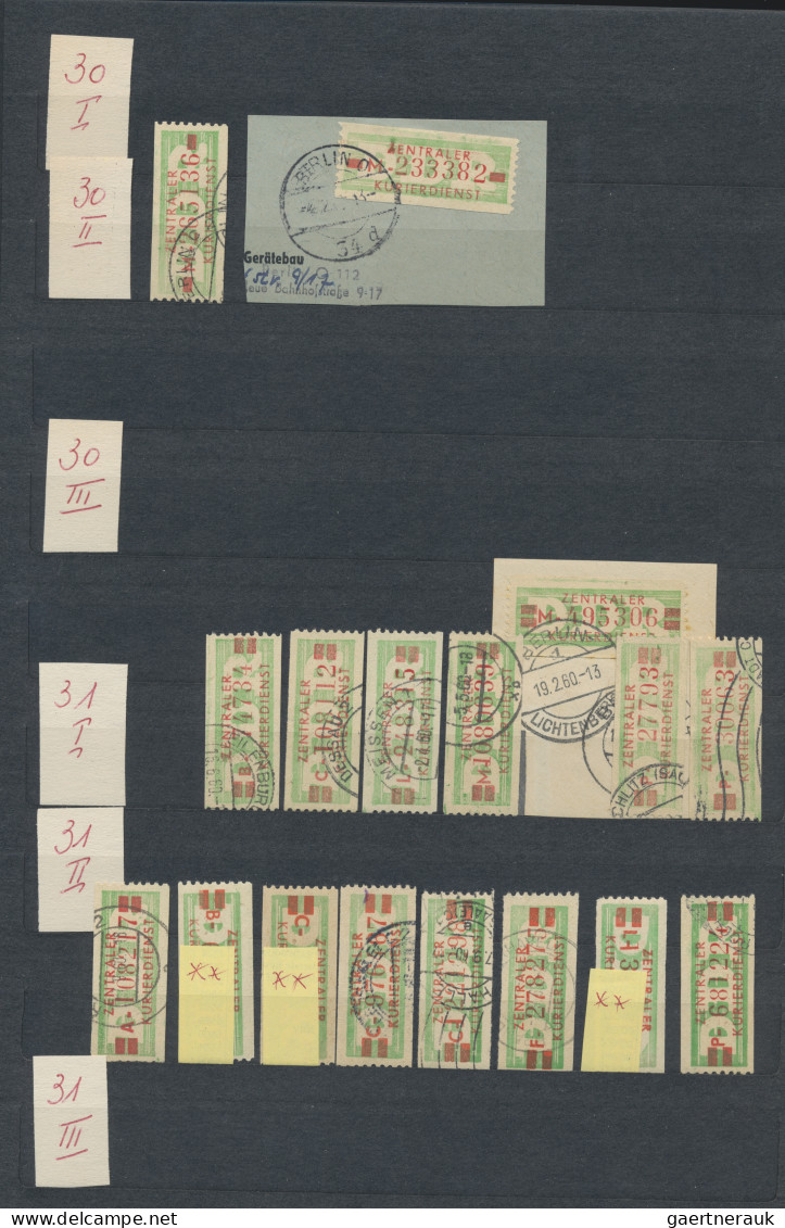 DDR - Dienstmarken: 1954/1970 Ca., A-E Dubletten-Sammlung In Zwei Alben, Viele P - Autres & Non Classés