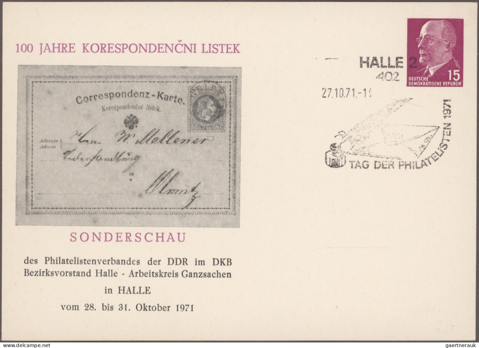 DDR - Ganzsachen: 1950/1990 (ca.), Partie Von Ca. 510 Ganzsachenkarten (fast Nur - Autres & Non Classés