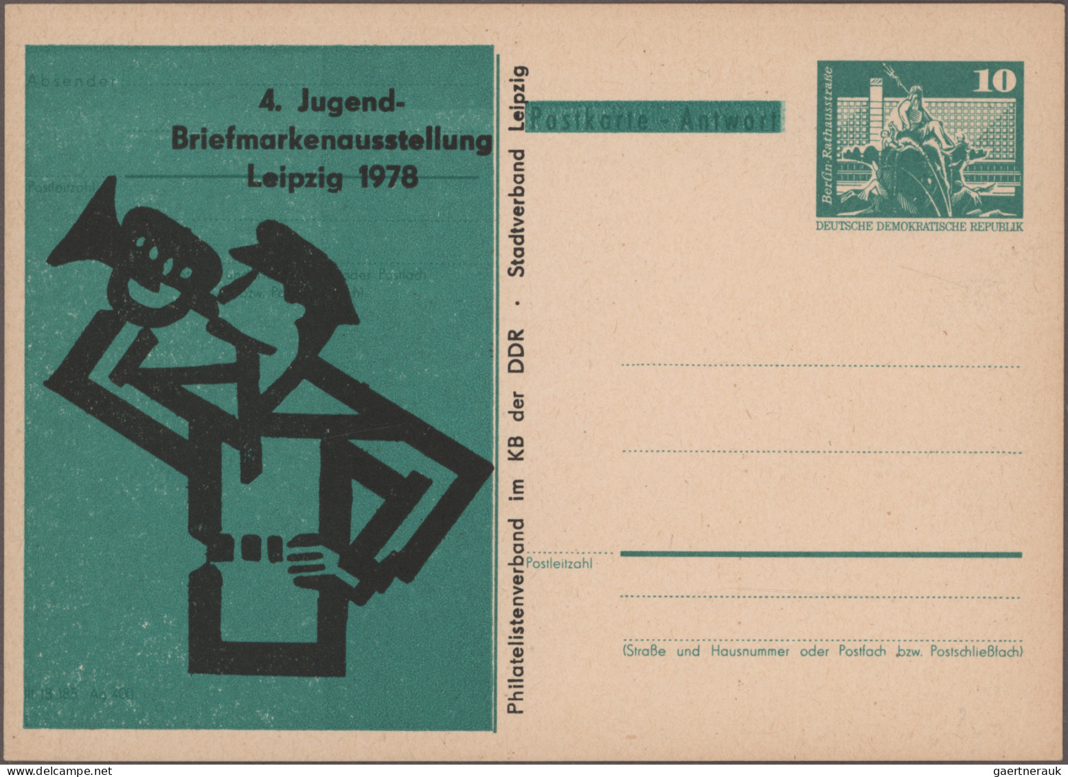 DDR - Ganzsachen: 1950/1990 (ca.), Partie von ca. 510 Ganzsachenkarten (fast nur