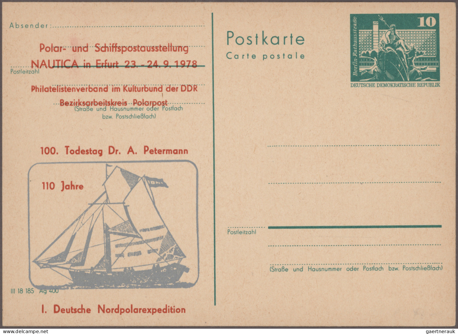 DDR - Ganzsachen: 1950/1990 (ca.), Partie von ca. 510 Ganzsachenkarten (fast nur