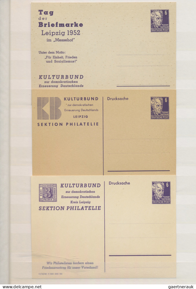 DDR - Privatganzsachen: 1952/1956, Saubere Sammlung Von 28 Ungebrauchten Ganzsac - Otros & Sin Clasificación