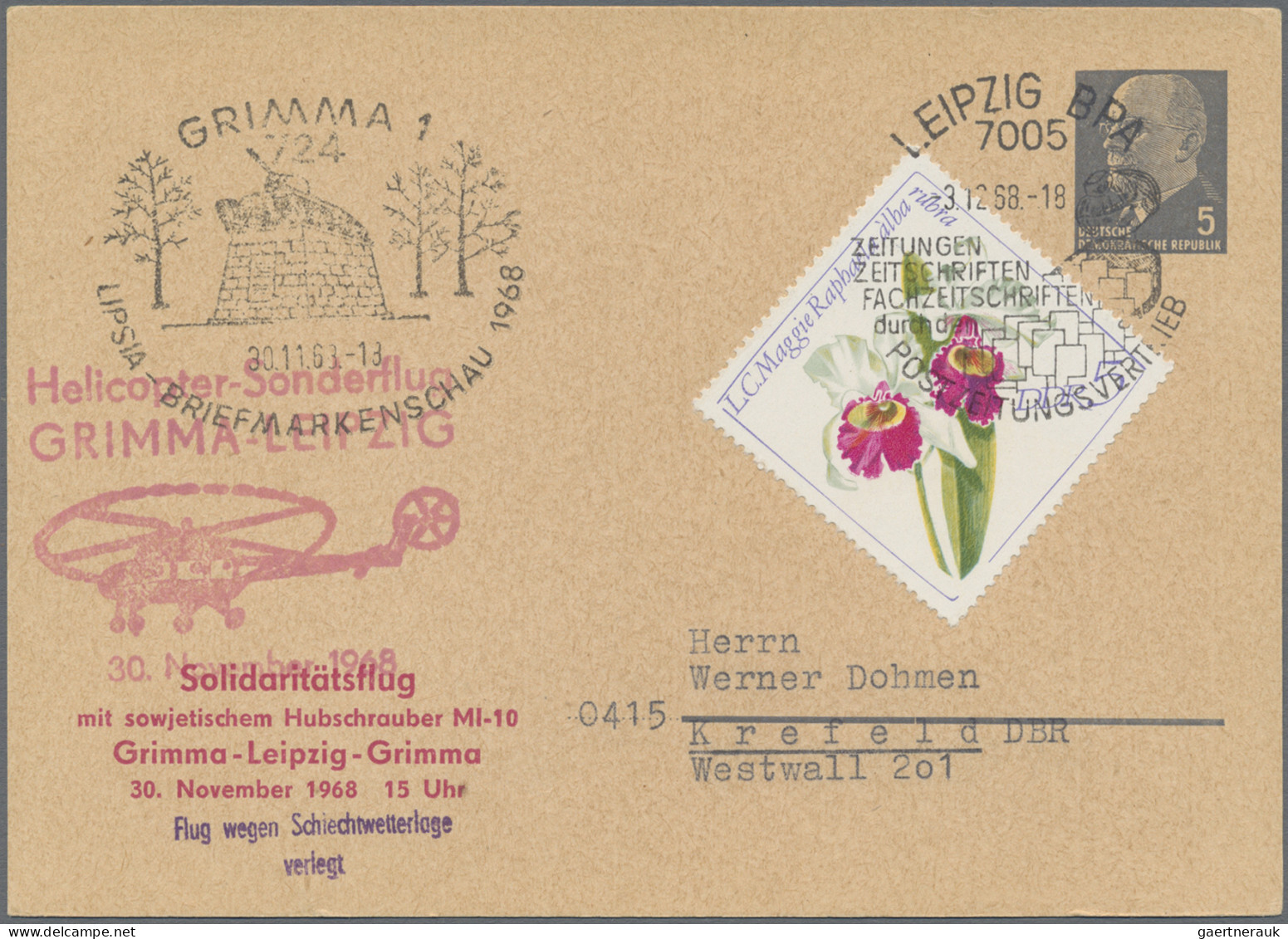 DDR - Privatganzsachen: 1965/1975, Privatganzsachenkarte 5 Pfg. Ulbricht (PP8), - Other & Unclassified