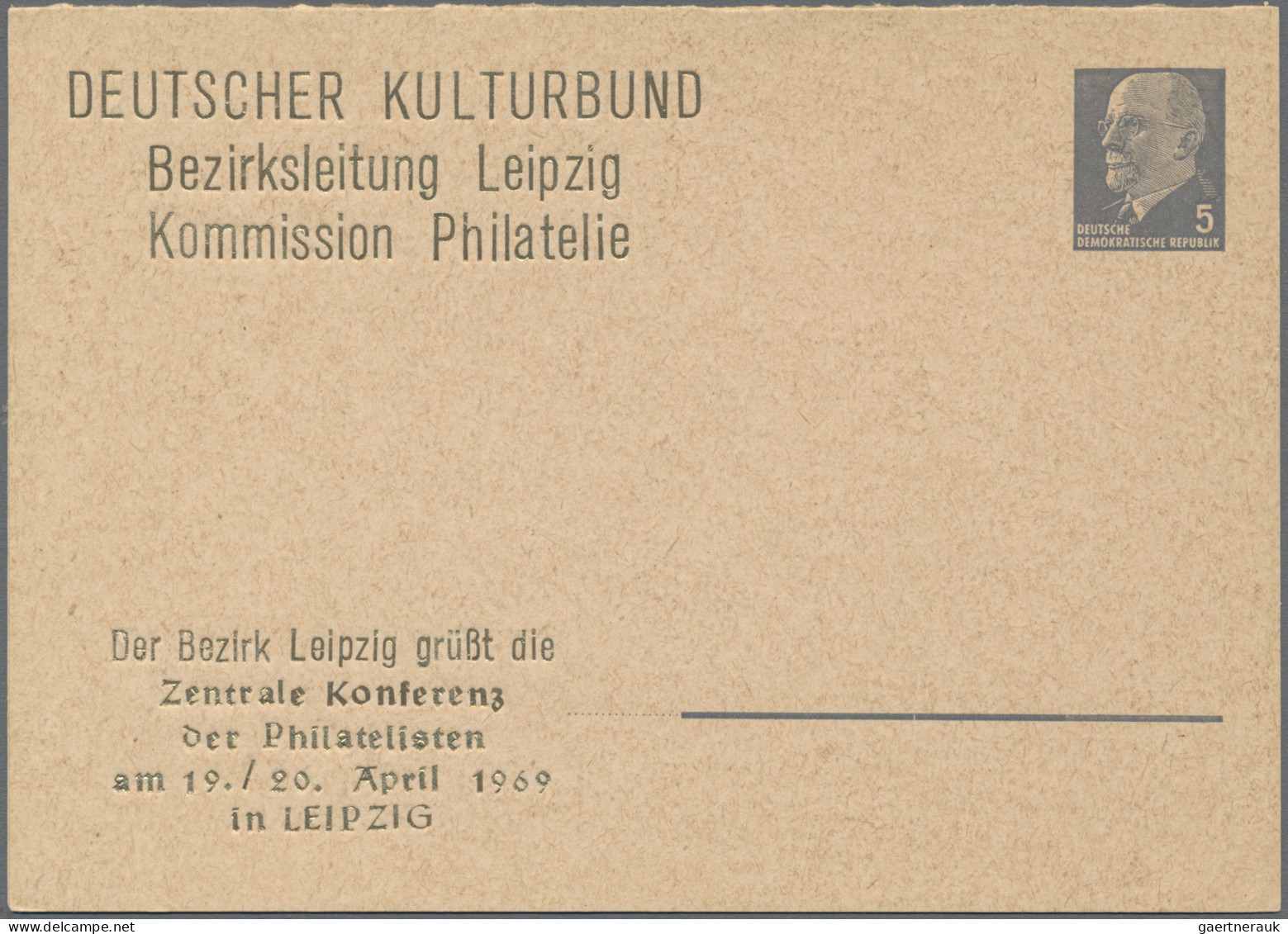 DDR - Privatganzsachen: 1965/1975, Privatganzsachenkarte 5 Pfg. Ulbricht (PP8), - Altri & Non Classificati