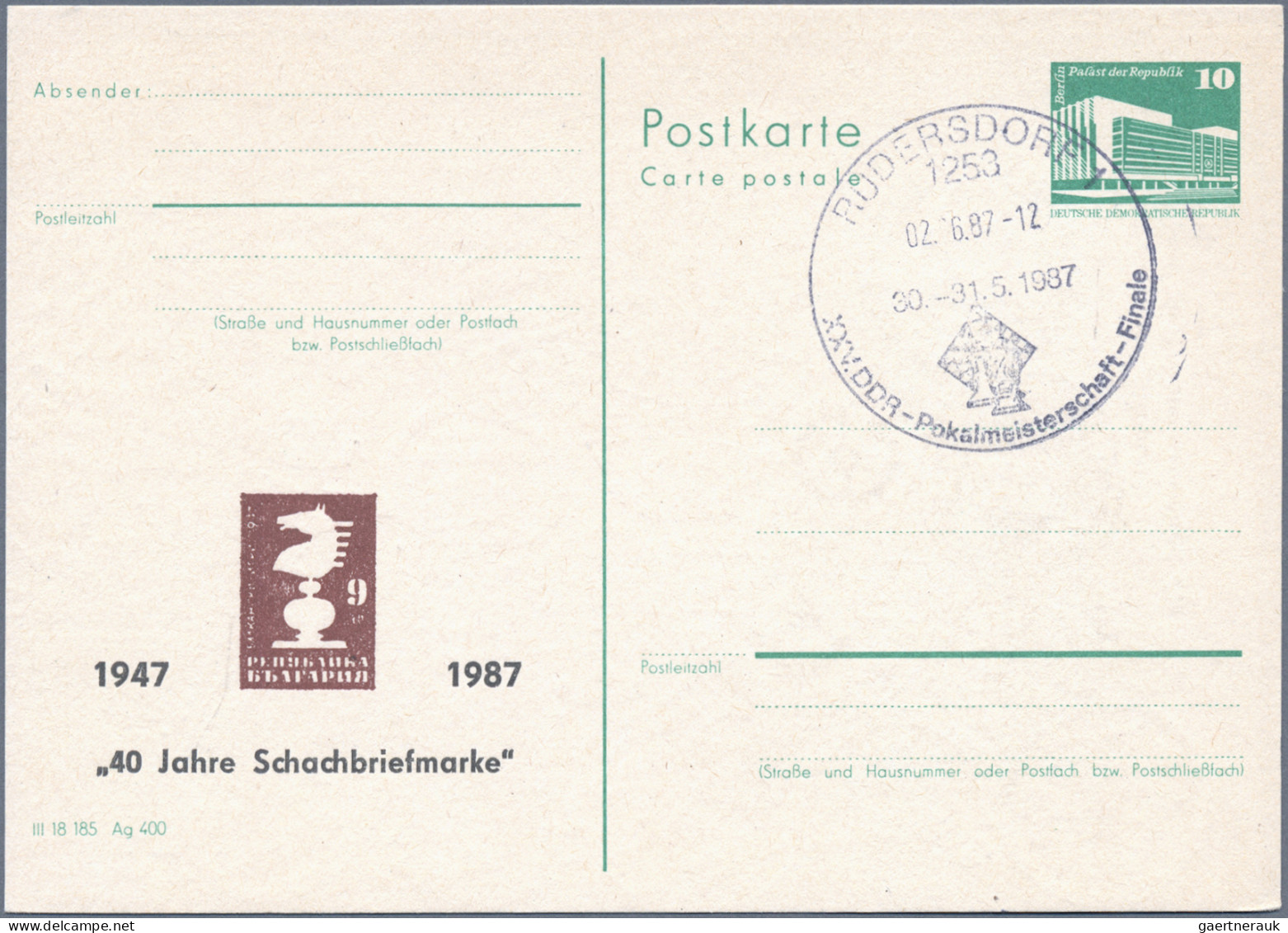 DDR - Privatganzsachen: 1970/1990 (ca.), saubere Partie von ca. 225 Privatganzsa