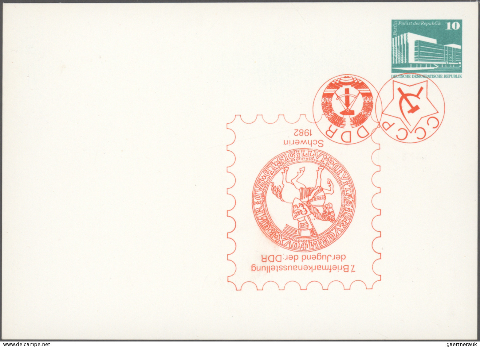 DDR - Privatganzsachen: 1982/1989, Privatganzsachenkarte 10 Pfg. Kleine Bauwerke - Other & Unclassified