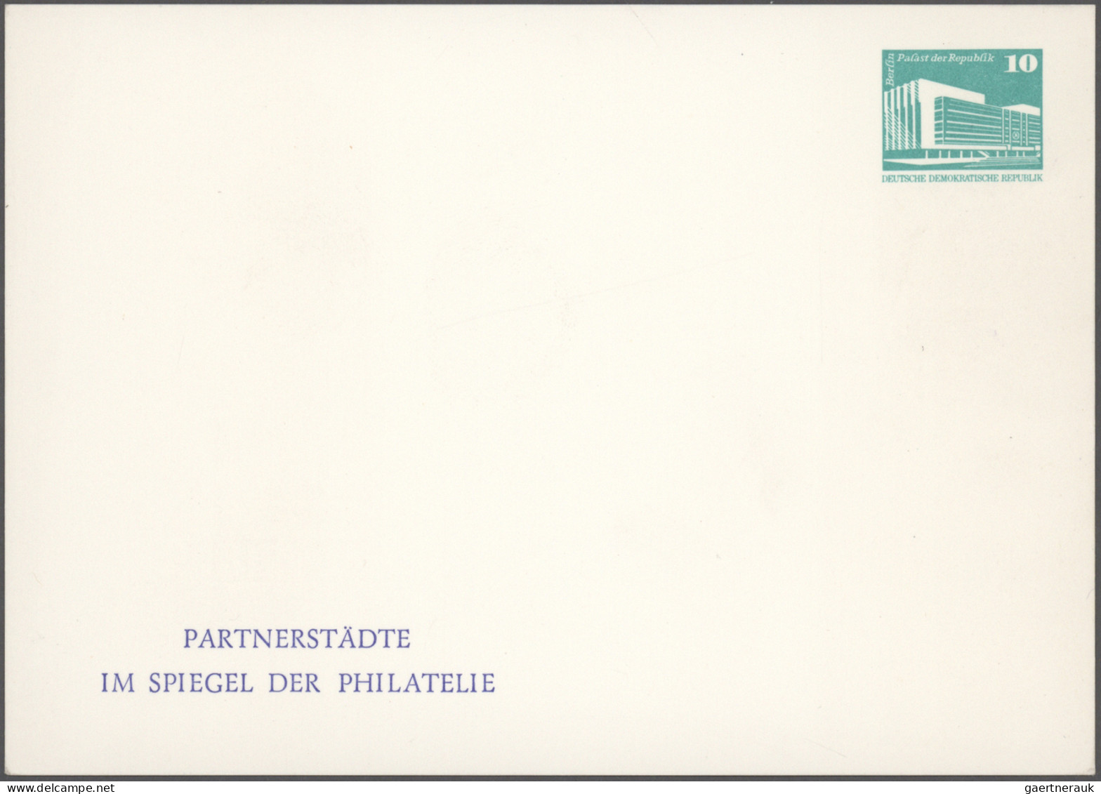 DDR - Privatganzsachen: 1982/1989, Privatganzsachenkarte 10 Pfg. Kleine Bauwerke - Other & Unclassified