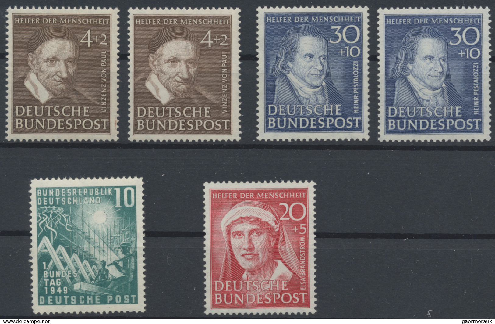 Bundesrepublik Und Berlin: 1948/1958, Kleine Partie Von Postfrischen Werten Der - Colecciones