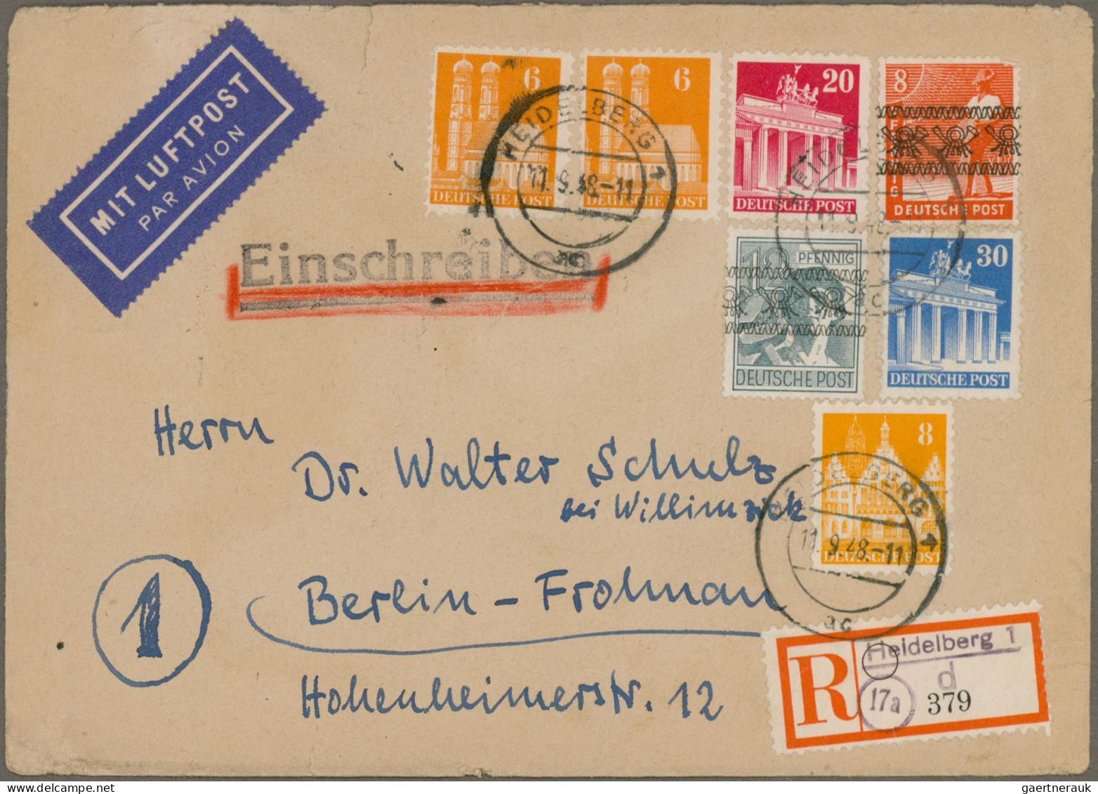 Bundesrepublik Und Berlin: 1948/1964, Vielseitige Partie Von Ca. 90 Briefen, Kar - Verzamelingen