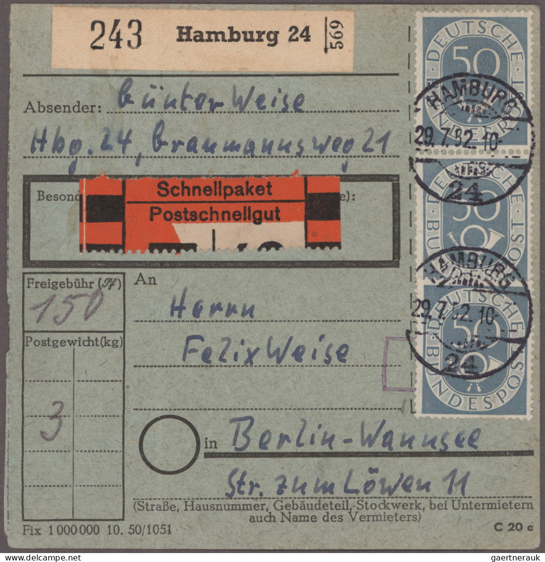 Bundesrepublik und Berlin: 1949/2009 (ca.), umfassender Belegebestand mit Hauptw