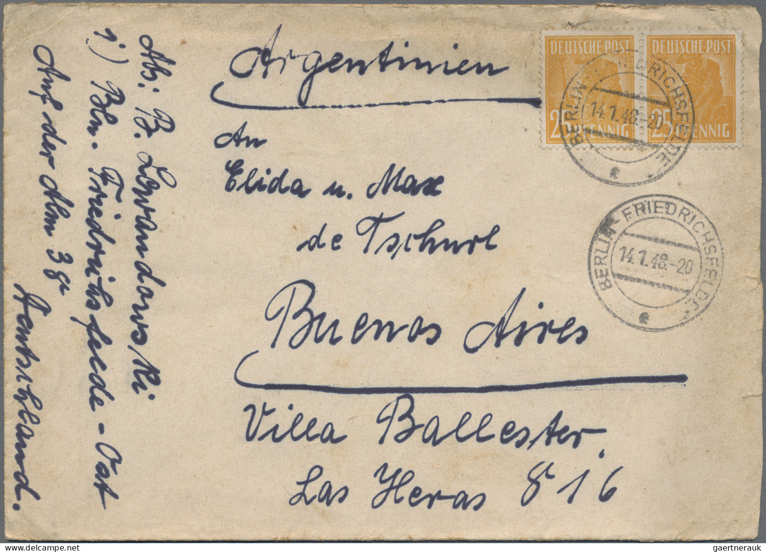 Berlin: 1945/1960 Ca.: Lot Mit 38 Belegen Ab Berlin (Ost Und West), Viele Davon - Storia Postale