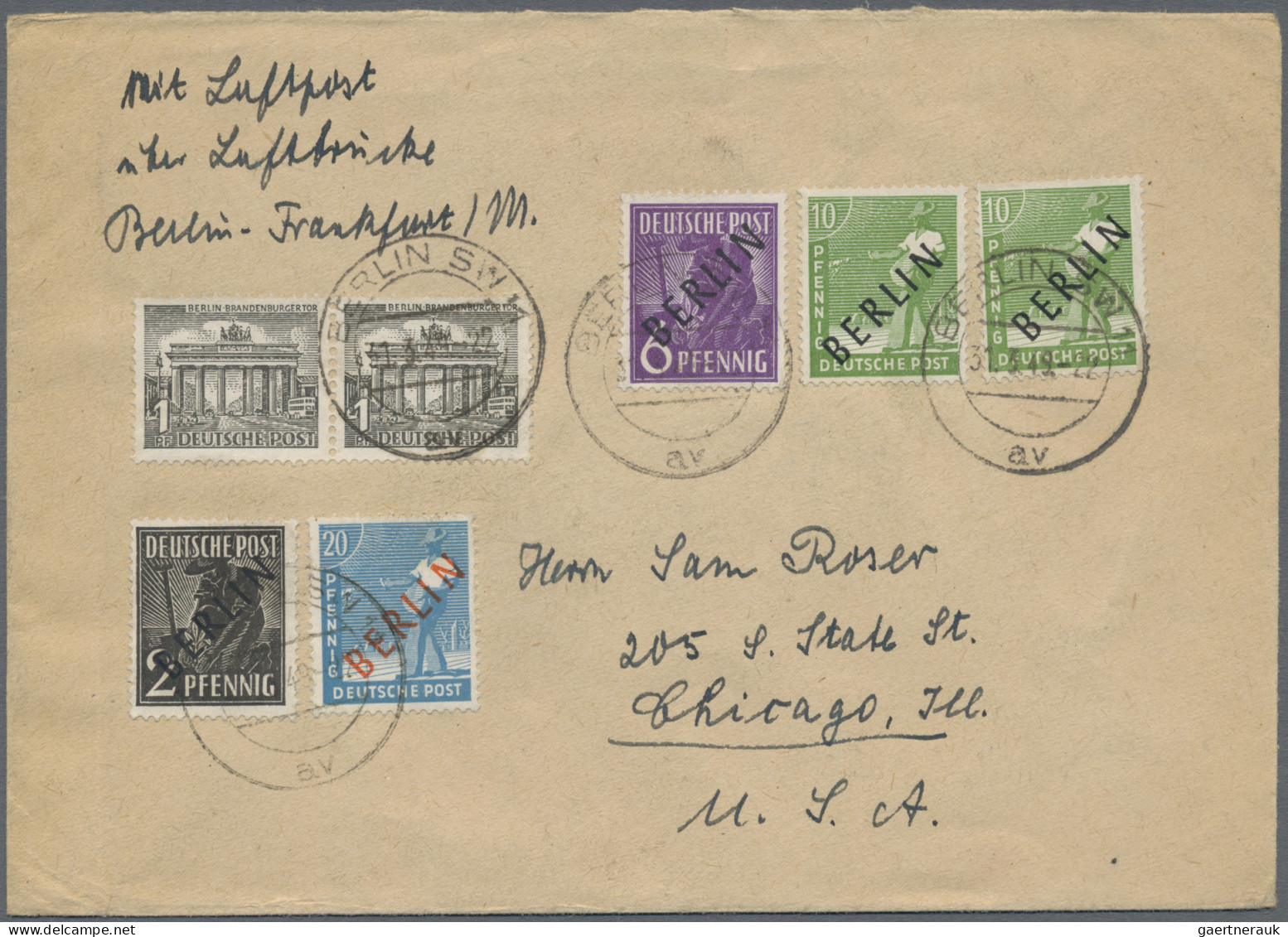 Berlin: 1945/1990, Saubere Sammlung Von 48 Briefen Und Karten Mit Nur Interessan - Cartas & Documentos