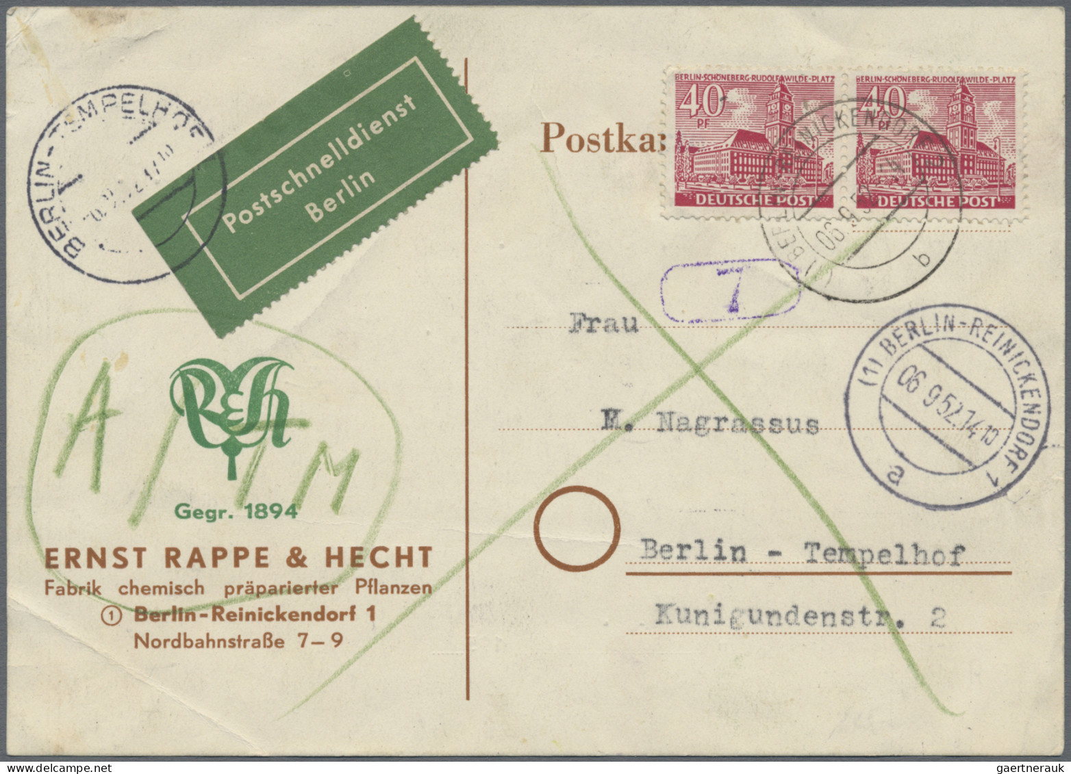 Berlin: 1945/1990, Saubere Sammlung Von 48 Briefen Und Karten Mit Nur Interessan - Cartas & Documentos